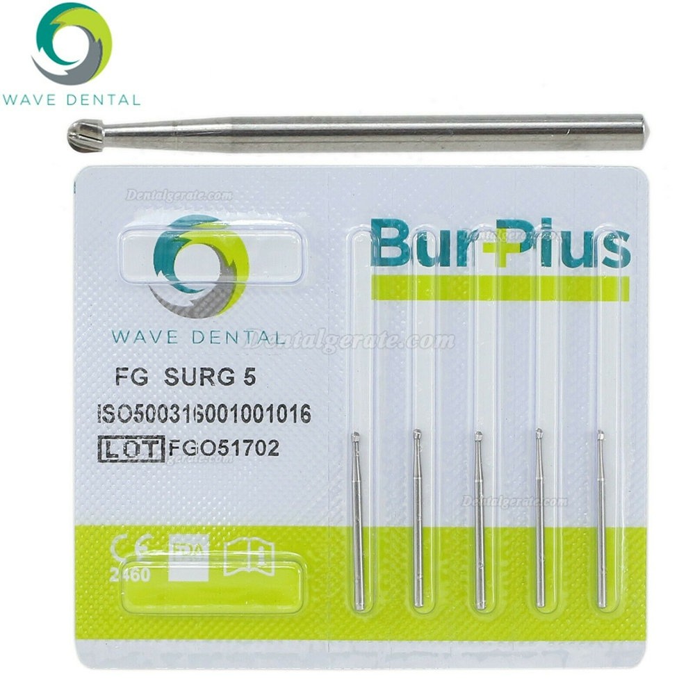 10 St&uuml;ck WaveDental FG SURG Runden Zahnbohrer 1 2 4 5 6 8# FG-Schaft Hartmetallbohrer Zahnmedizin